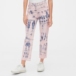 GAP High Rise Tie Dye Cheeky Straight Jeans